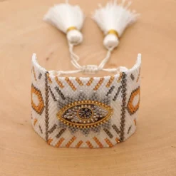 New Miyuki Bead Woven Wide Bracelet Fashion Evil Eye Bracelet Wholesale -Deals Glis Jewel Store 1230326155882663936