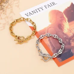 Personality Metal Heart-shaped Titanium Necklace Set Wholesale Nihaojewelry -Deals Glis Jewel Store 1420985541809278976