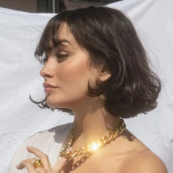 Vintage Solid Color Wide Thick Chain Stainless Steel Necklace Wholesale Nihaojewelry -Deals Glis Jewel Store 1424922103550971904