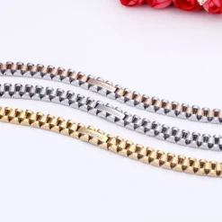 Korean Popular Three-color Stainless Steel Germanium Stone Bracelet Wholesale Nihaojewelry -Deals Glis Jewel Store 1424967400289341440