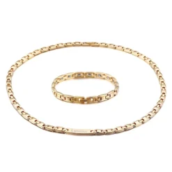 Cross-Border E-Commerce Supply New Japanese And Korean Streets Trend Stainless Steel Germanium Stone Men's And Women's Necklaces Factory In Stock Wholesale