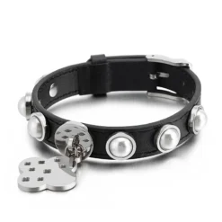 Wholesale Jewelry Hollow Flower Pendant Inlaid Pearl Stainless Steel Bracelet Nihaojewelry -Deals Glis Jewel Store 1427480927101128704