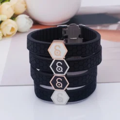 Wholesale Jewelry Silicone Magnet Strap Shape Stainless Steel Bracelet Nihaojewelry -Deals Glis Jewel Store 1427481988180348928