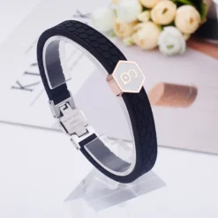 Wholesale Jewelry Silicone Magnet Strap Shape Stainless Steel Bracelet Nihaojewelry -Deals Glis Jewel Store 1427481995616849920