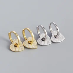S925 Silver Geometric Heart Diamond Earrings Wholesale Nihaojewelry -Deals Glis Jewel Store 1430357963889053696