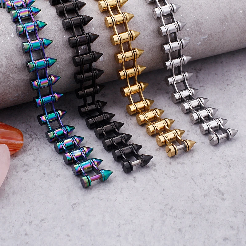 European And American Personalized Trendy Titanium Ornament Retro Punk Ornament Titanium Steel Bracelet Men And Women Bullet Bracelet Wholesale 3 European And American Personalized Trendy Titanium Ornament Retro Punk Ornament Titanium Steel Bracelet Men And Women Bullet Bracelet Wholesale - Image 3