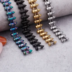 Stainless Steel Bullet Nail Punk Style Bracelet Jewelry Wholesale Nihaojewelry -Deals Glis Jewel Store 1436211453253259264