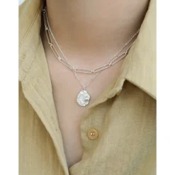 059 Korean Version Of S925 Sterling Silver Necklace Simple Chain Choker Necklace -Deals Glis Jewel Store 1444847003396870144