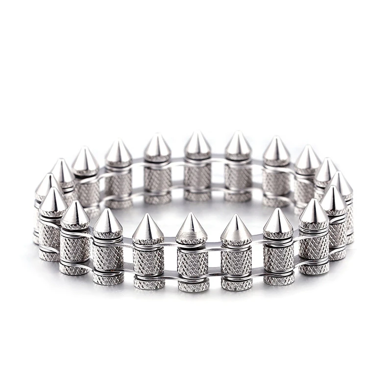 Creative New European And American Bullet Head Stainless Steel Bracelet 5 Creative New European And American Bullet Head Stainless Steel Bracelet - Image 5