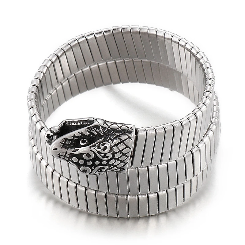 Simple Fashion Cross-Border E-Commerce Supply Stainless Steel Animal Bracelet Titanium Steel Snake Bracelet Men Women's Jewelry 3 Simple Fashion Cross-Border E-Commerce Supply Stainless Steel Animal Bracelet Titanium Steel Snake Bracelet Men Women's Jewelry - Image 3