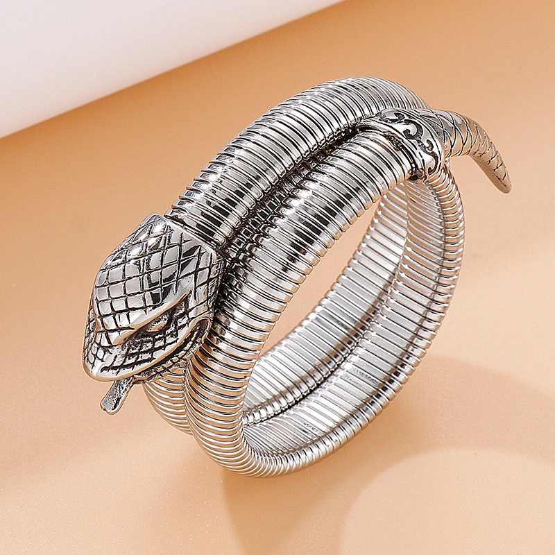 Fashion Stainless Steel Open Bracelet Multi-ring Cobra Bracelet Jewelry 5 Fashion Stainless Steel Open Bracelet Multi-ring Cobra Bracelet Jewelry - Image 5