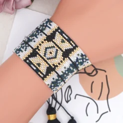 Beadbutton Factory Wholesale Miyuki Handmade Classic Rhombus Bohemian Retro Ethnic Style Wide Bracelet 9 Beadbutton Factory Wholesale Miyuki Handmade Classic Rhombus Bohemian Retro Ethnic Style Wide Bracelet -Deals Glis Jewel Store 1457526546033152000
