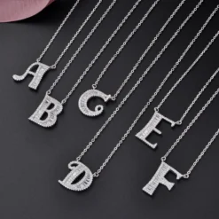 Korean Fashion 26 English Letter Necklace S925 Silver Personality Necklace Wholesale -Deals Glis Jewel Store 1458256055669755904