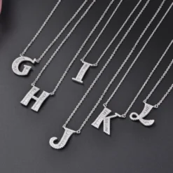 Korean Fashion 26 English Letter Necklace S925 Silver Personality Necklace Wholesale -Deals Glis Jewel Store 1458256064297439232