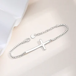 Sl006 Korean Style S925 Silver Bracelet Women's Graceful And Fashionable Texture Cross Bracelet Personality Hand Jewelry -Deals Glis Jewel Store 1458278253730074624