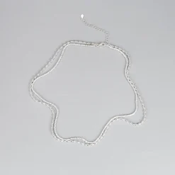 Fashion S925 Sterling Silver Double Layer Starry Rice Necklace Wholesale 8 Fashion S925 Sterling Silver Double Layer Starry Rice Necklace Wholesale -Deals Glis Jewel Store 1458306519132147712