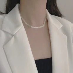 Korea 925 Sterling Silver Four-row Chain Necklace Wholesale 9 Korea 925 Sterling Silver Four-row Chain Necklace Wholesale -Deals Glis Jewel Store 1458307264912953344