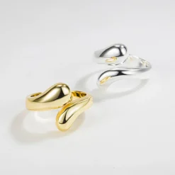 Korea 925 Sterling Silver Drop Ring Female Open Ring Creative Index Finger Ring 8 Korea 925 Sterling Silver Drop Ring Female Open Ring Creative Index Finger Ring -Deals Glis Jewel Store 1458307657294286848