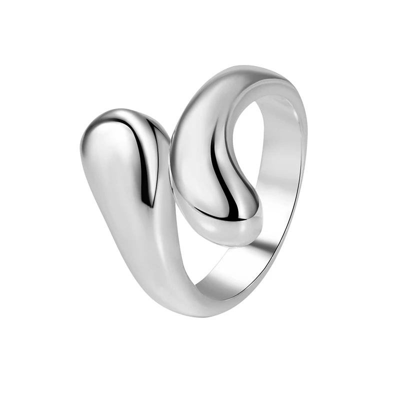 Korea 925 Sterling Silver Drop Ring Female Open Ring Creative Index Finger Ring 6 Korea 925 Sterling Silver Drop Ring Female Open Ring Creative Index Finger Ring - Image 6