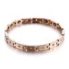 Fashion Rose Gold Couple Bracelet Germanium Stone Stainless Steel Bracelet