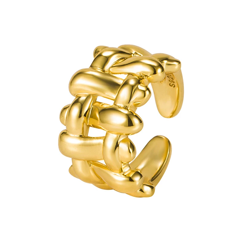 925 Sterling Silver Braided Ring Noble And Luxurious Feeling Ring Hand Jewelry 6 925 Sterling Silver Braided Ring Noble And Luxurious Feeling Ring Hand Jewelry - Image 6