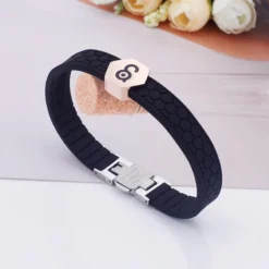 New Style Personality Soft Silicone Bracelet Fashion Germanium Stone Energy Magnet Bracelet Wholesale -Deals Glis Jewel Store 1462685669200629760