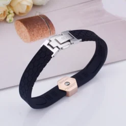 New Style Personality Soft Silicone Bracelet Fashion Germanium Stone Energy Magnet Bracelet Wholesale -Deals Glis Jewel Store 1462685676590993408