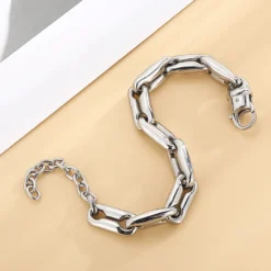 European And American Fashion Stainless Steel Thick Chain Punk Bracelet -Deals Glis Jewel Store 1476059389994602496