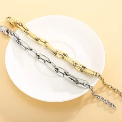 European And American Fashion Stainless Steel Thick Chain Punk Bracelet -Deals Glis Jewel Store 1476059406058786816