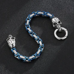 New Hip-hop Pattern Chain Skull Head Titanium Steel Hollow Thick Bracelet -Deals Glis Jewel Store 1495940253477900288