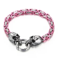 New Hip-hop Pattern Chain Skull Head Titanium Steel Hollow Thick Bracelet -Deals Glis Jewel Store 1495940279977512960