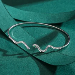 S925 Sterling Silver Fashion Snake-shaped Open Bracelet Jewelry -Deals Glis Jewel Store 1504274219150741504