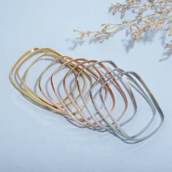 Generous Vacuum Plating Three-color Geometric Titanium Steel Women's Bracelet Jewelry -Deals Glis Jewel Store 1509090761856126976