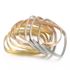 Generous Vacuum Plating Three-color Geometric Titanium Steel Women's Bracelet Jewelry -Deals Glis Jewel Store 1509090770513170432