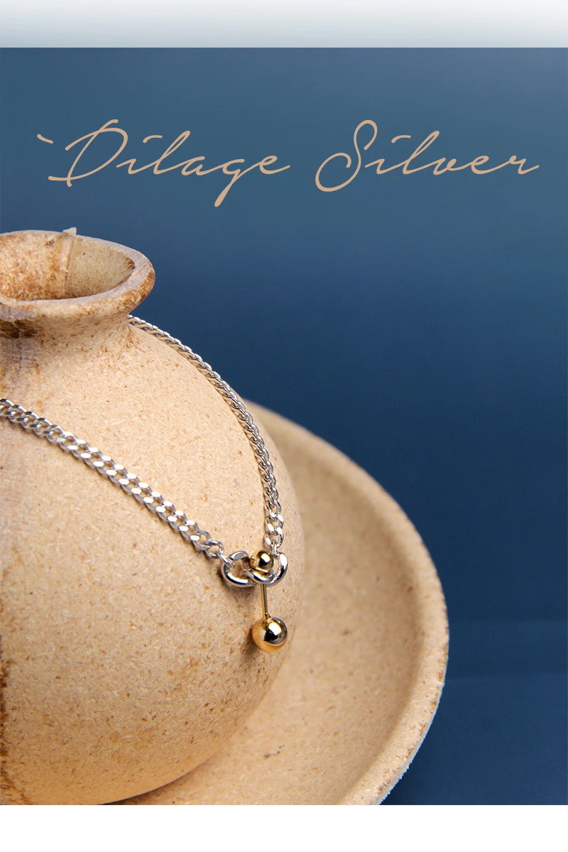 Simple Style Ball Sterling Silver Plating Pendant Necklace 1 Simple Style Ball Sterling Silver Plating Pendant Necklace