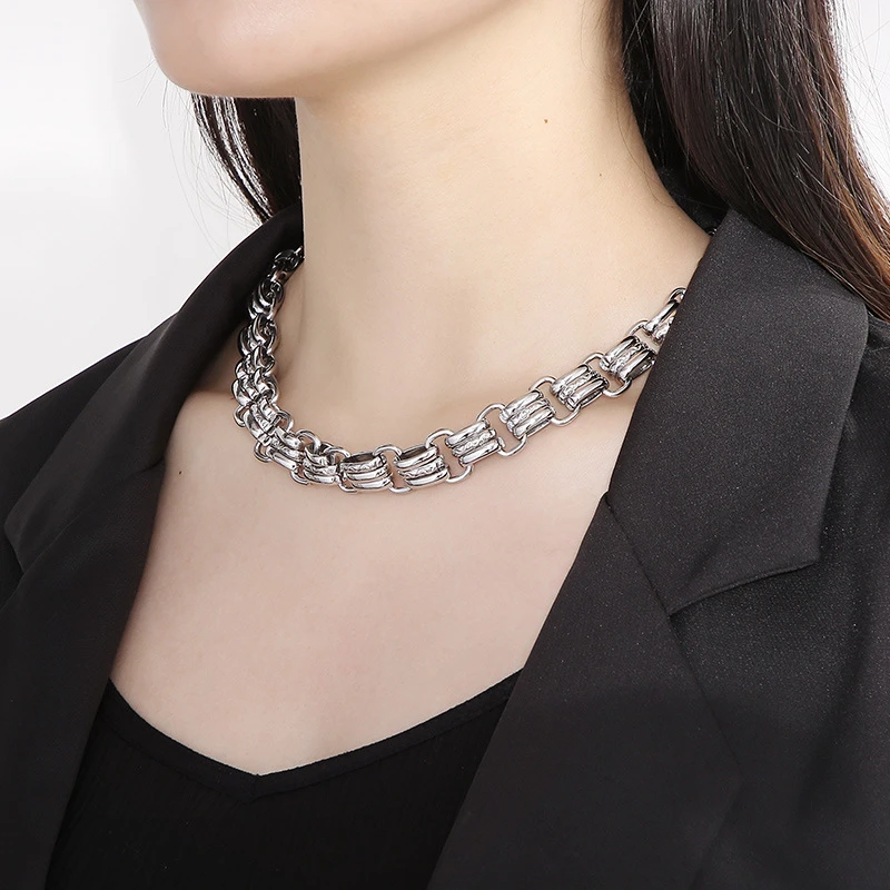 Fashion Geometric Titanium Steel Necklace Stainless Steel Necklaces 1 Fashion Geometric Titanium Steel Necklace Stainless Steel Necklaces