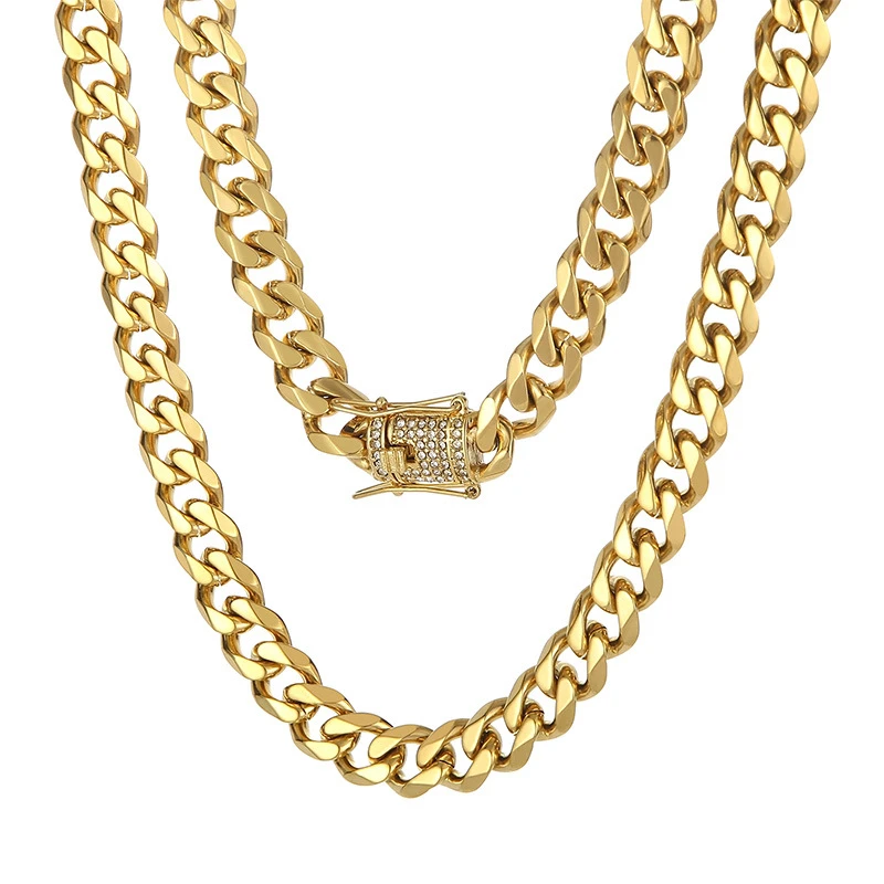 Fashion Geometric Stainless Steel Necklace Inlay Rhinestones Stainless Steel Necklaces 4 Fashion Geometric Stainless Steel Necklace Inlay Rhinestones Stainless Steel Necklaces - Image 4