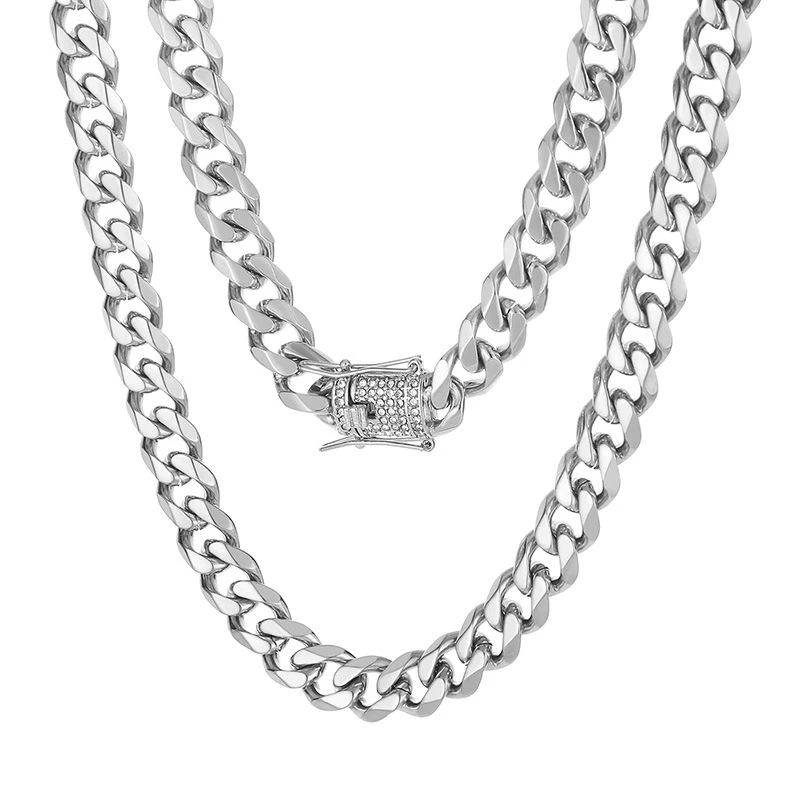 Fashion Geometric Stainless Steel Necklace Inlay Rhinestones Stainless Steel Necklaces 5 Fashion Geometric Stainless Steel Necklace Inlay Rhinestones Stainless Steel Necklaces - Image 5