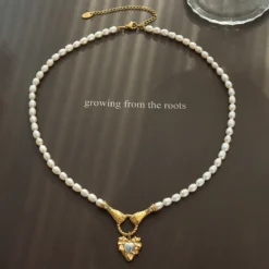 French Style Hand Heart Shape Titanium Steel Pendant Necklace Gold Plated Pearl Stainless Steel Necklaces 11 French Style Hand Heart Shape Titanium Steel Pendant Necklace Gold Plated Pearl Stainless Steel Necklaces -Deals Glis Jewel Store 1564512076616044544