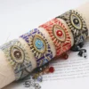 Bohemian Devil'S Eye Glass Knitting Unisex Bracelets 1 Piece