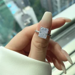 Modern Style Geometric Sterling Silver Plating Zircon Rings 9 Modern Style Geometric Sterling Silver Plating Zircon Rings -Deals Glis Jewel Store 1572076269934350336