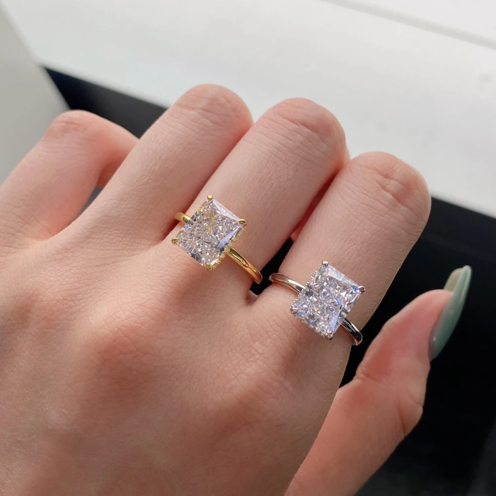 Modern Style Geometric Sterling Silver Plating Zircon Rings 1 Modern Style Geometric Sterling Silver Plating Zircon Rings