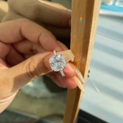 Fashion Square Silver Plating Inlay Rhinestones Rings 1 Piece -Deals Glis Jewel Store 1579640601480138752