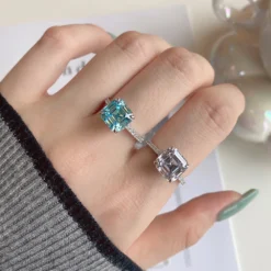 Fashion Square Sterling Silver Plating Inlay Zircon Rings 1 Piece 11 Fashion Square Sterling Silver Plating Inlay Zircon Rings 1 Piece -Deals Glis Jewel Store 1584391977988919296 1