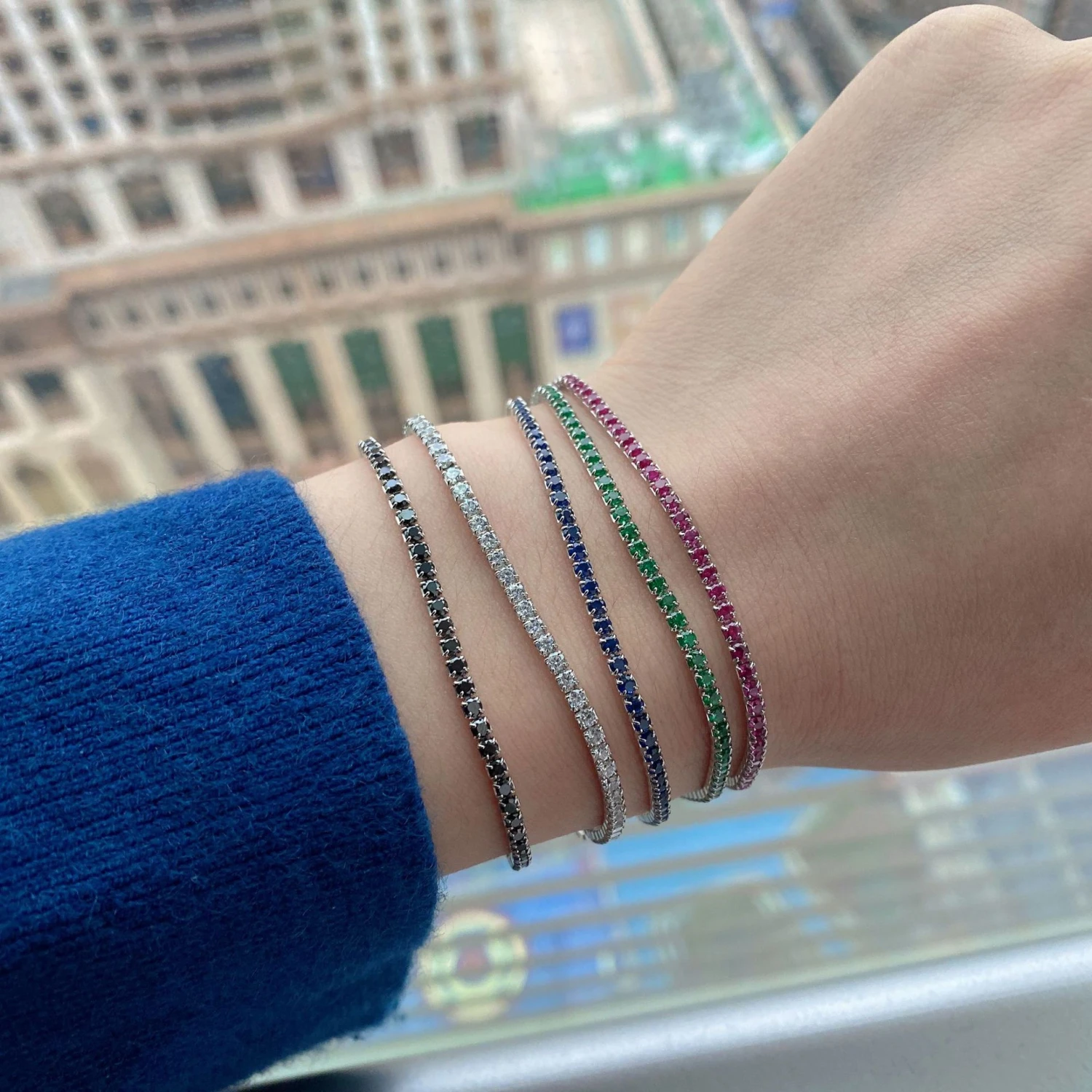 Fashion Geometric Sterling Silver Plating Zircon Bracelets 3 Fashion Geometric Sterling Silver Plating Zircon Bracelets - Image 3