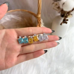 Fashion Geometric Sterling Silver Plating Zircon Ear Studs 1 Pair -Deals Glis Jewel Store 1590509656478978048 1