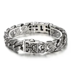 Cool Style Cross Monogram Stainless Steel Polishing Chain Bracelets 1 Piece