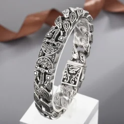 Cool Style Cross Monogram Stainless Steel Polishing Chain Bracelets 1 Piece -Deals Glis Jewel Store 1591031622654889984