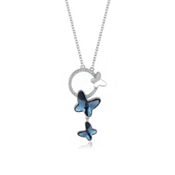 Fashion Butterfly Austrian Crystal Sterling Silver Necklace 1 Piece 8 Fashion Butterfly Austrian Crystal Sterling Silver Necklace 1 Piece -Deals Glis Jewel Store 1591266494518530048