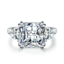 Elegant Square Sterling Silver Inlay High Carbon Drill Rings 7 Elegant Square Sterling Silver Inlay High Carbon Drill Rings -Deals Glis Jewel Store 1591266917937713152